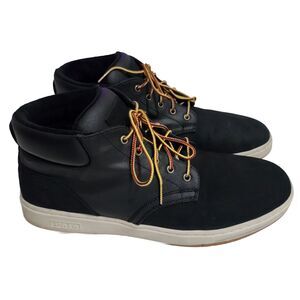 Polo Ralph Lauren Shrunken Sneaker Boot-Bo-LCB Black Leather Suede Mens Size 13